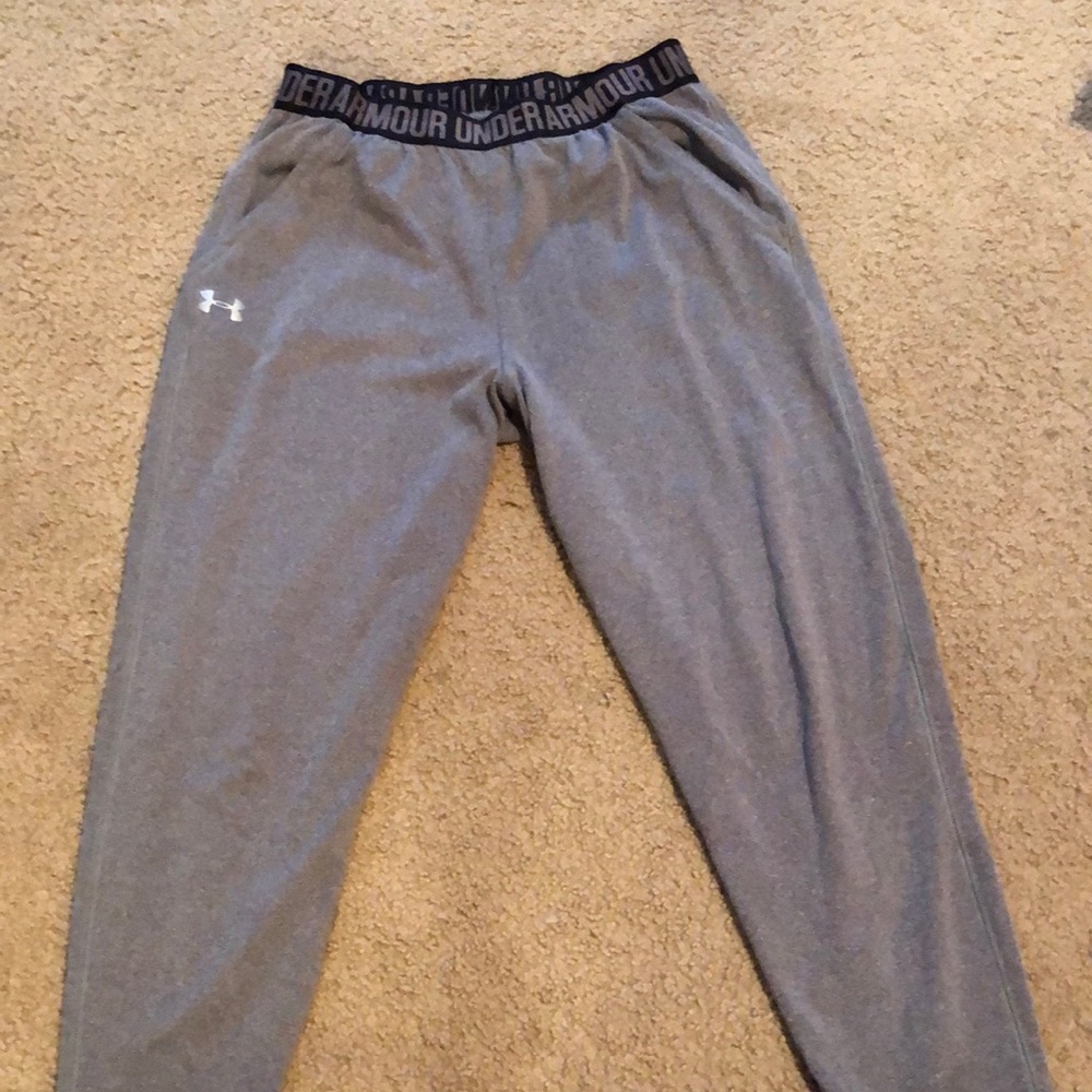 Grey under armour sweat pants